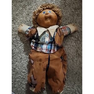 VTG Cabbage Patch Kids Cowboy Doll 1978-82 Blonde Hair, Tooth, Dimples, Signed